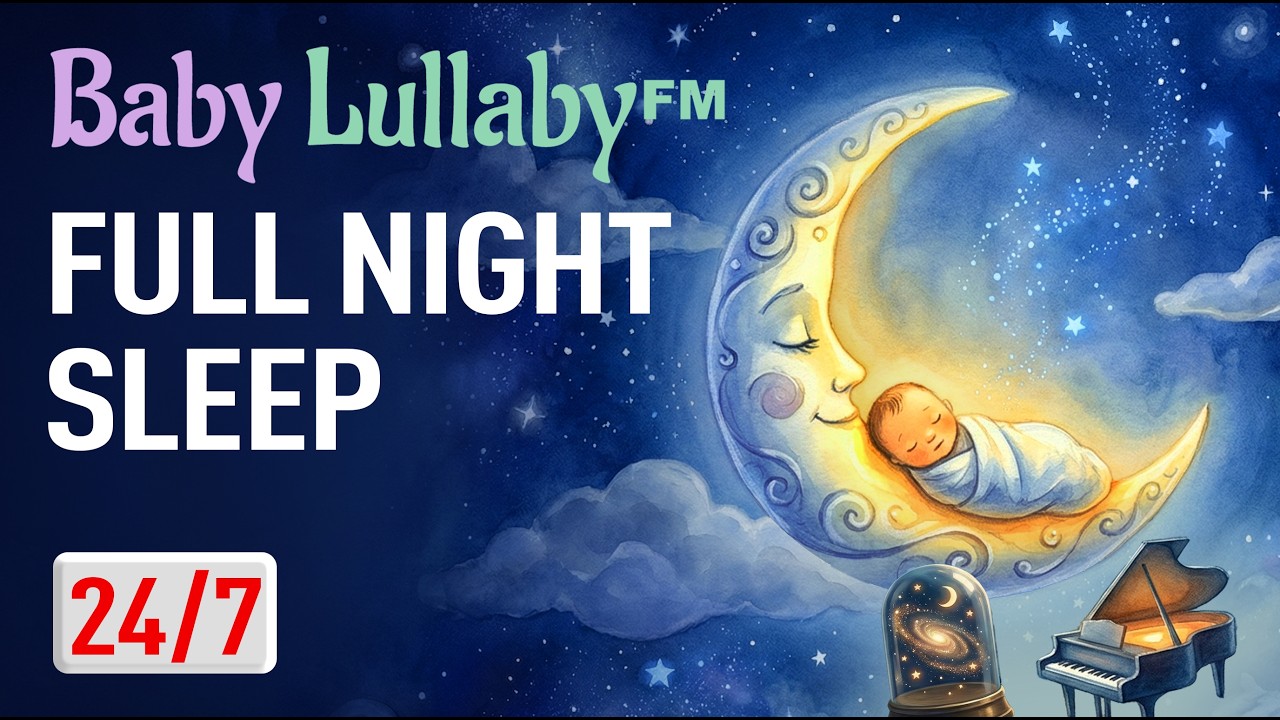 🔴 24/7 LIVE: Deep Sleep Baby Music 🌙 Piano, Soft Waves & Music Box for Sensitive Ears