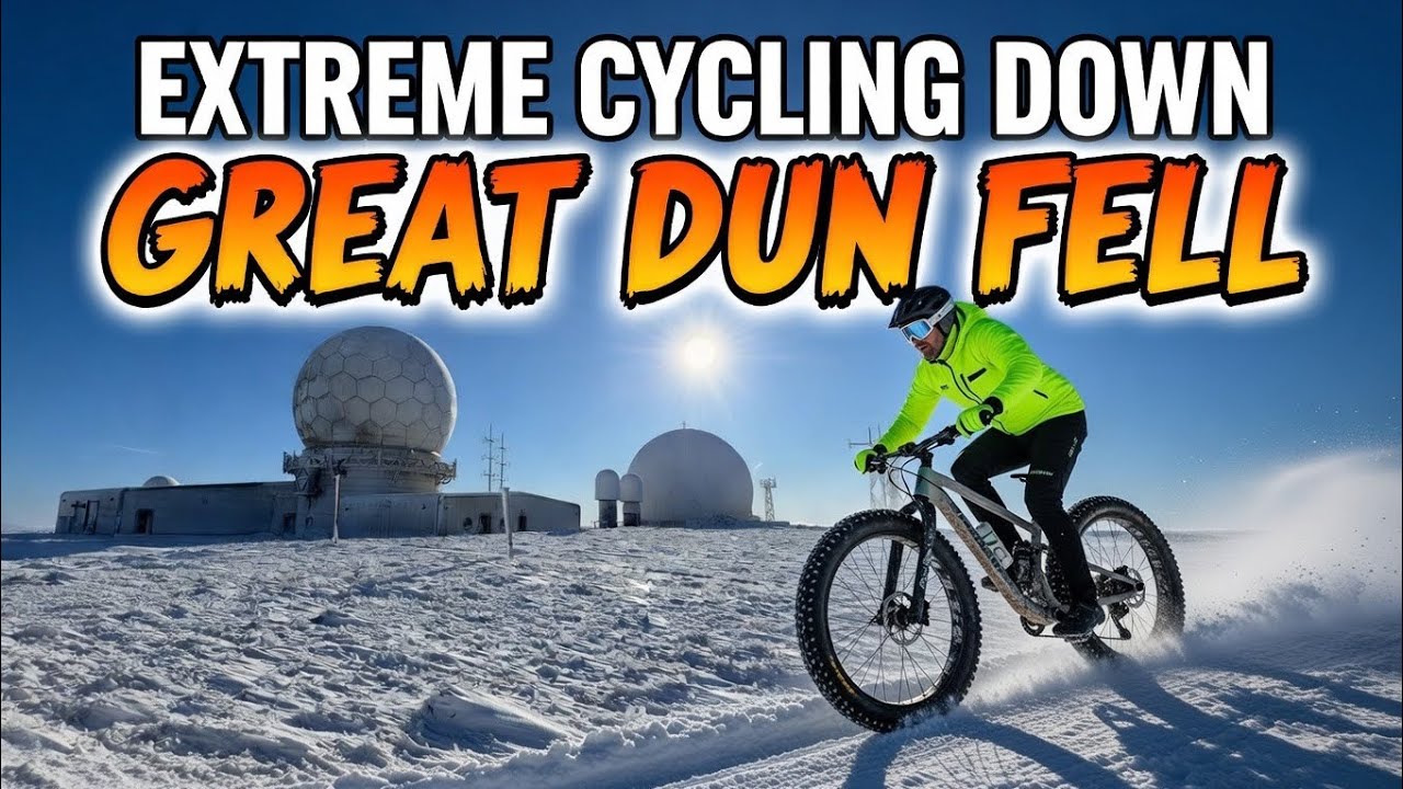 Extreme cycling descent down Great Dun Fell through ice and snow - NATS air traffic control