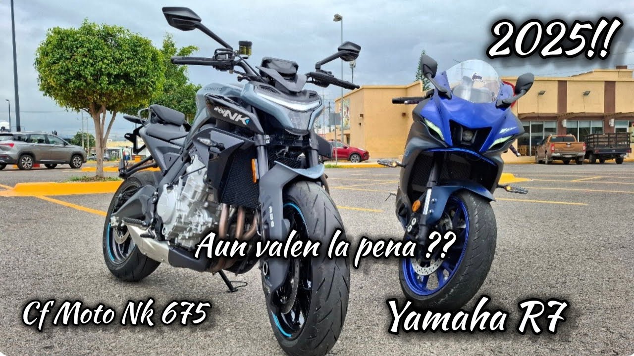 ✈️🥵🔥HUMILLADA TOTAL🔥🔥 CUAL TE COMPRAS #CFMOTO NK675 VS MT 07 🔥R7 YAMAHA!! 2025 COMPARATIVA!!!