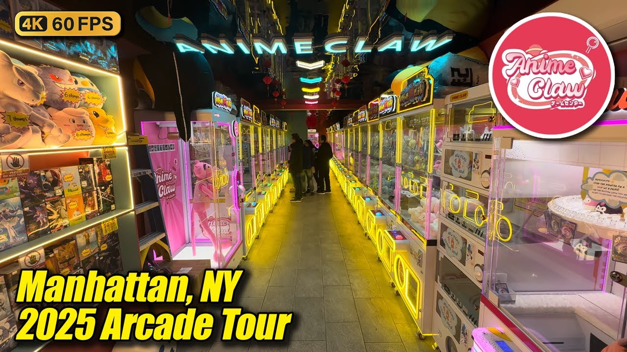 Anime Claw arcade tour @ Chinatown (Manhattan NY), new March 2025 full 4K walkthrough