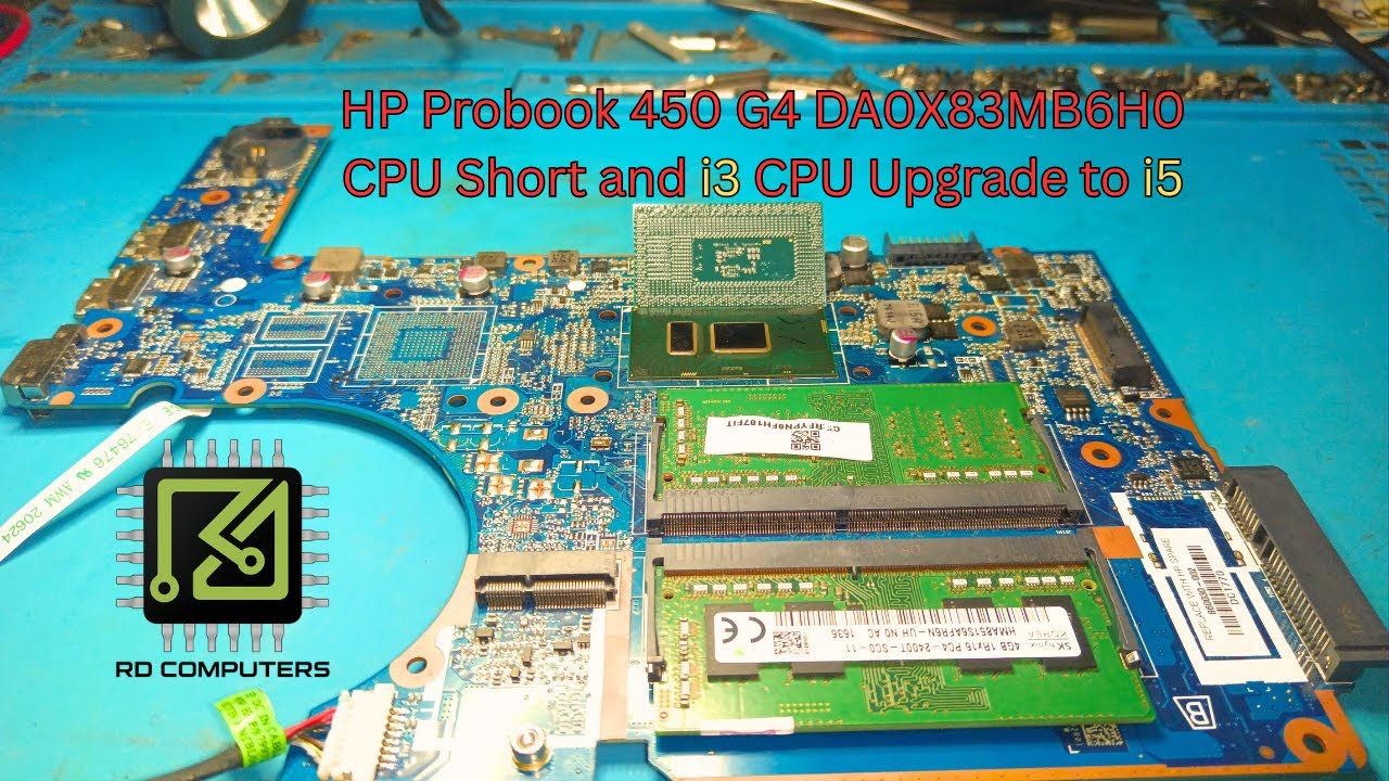 HP Probook 450 G4 DA0X83MB6H0 | CPU Short | i3 Cpu Upgrade to i5 #laptoprepair #bga #srilanka