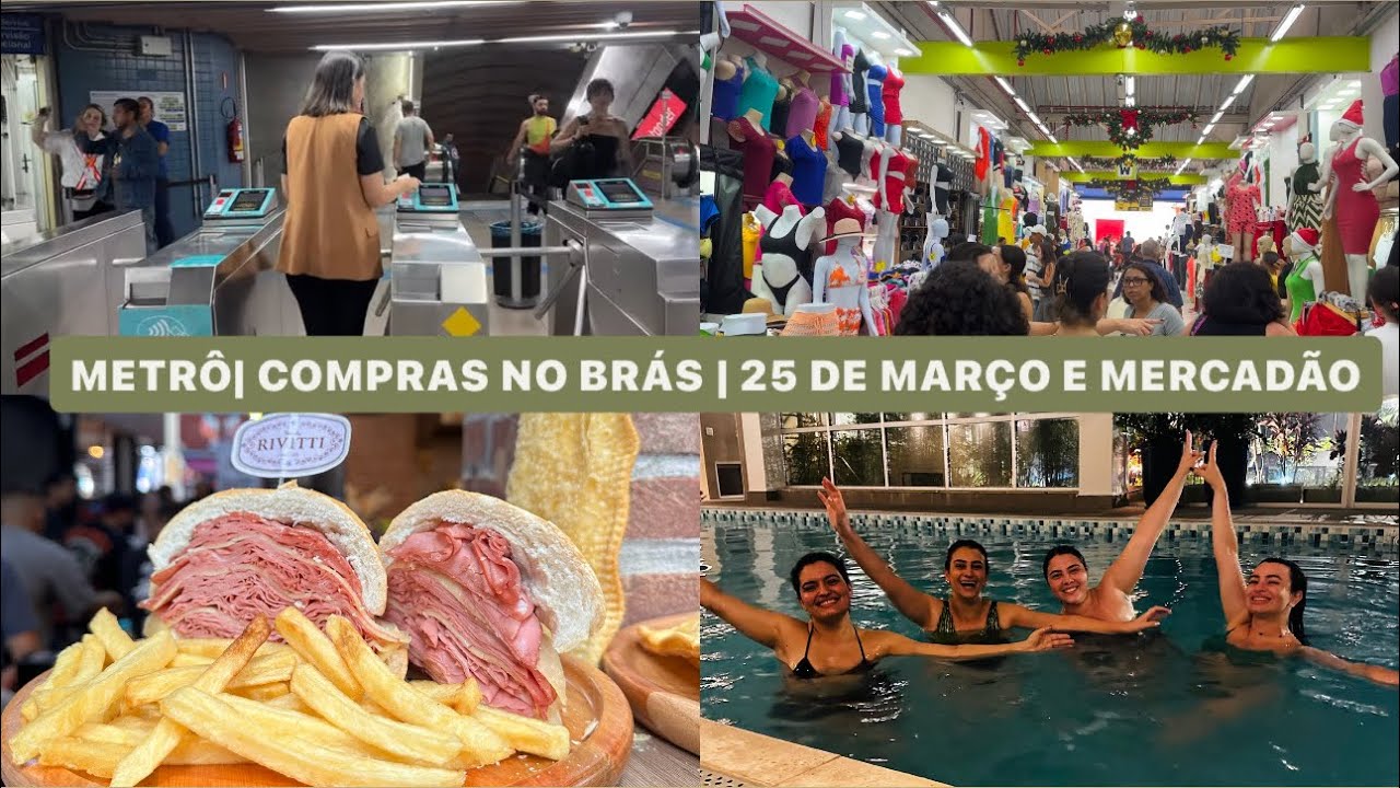 Metrô em São Paulo|conhecendo o Brás,25 de março e mercadão,passeio com as amigas | LAÍS VELOSO