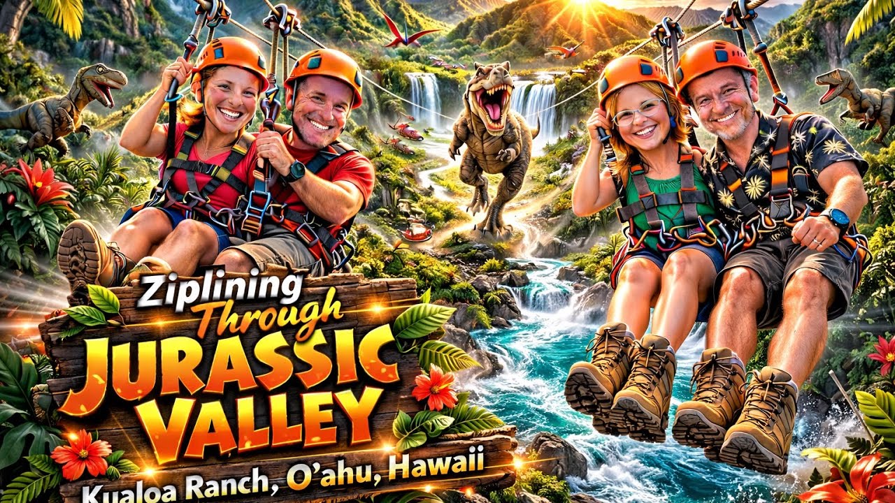 We Ziplined Through Jurassic Park! 🦖🌴 | Kualoa Ranch Oʻahu