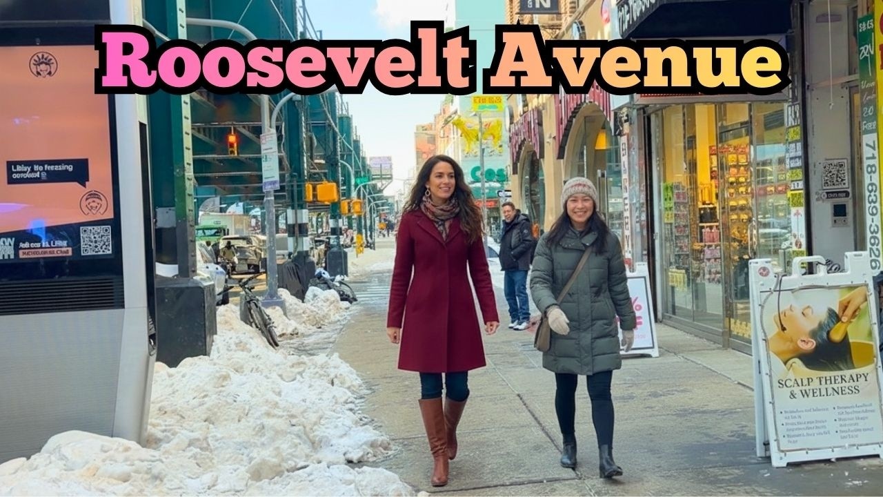 Winter Walking Tour Roosevelt Avenue Queens NYC 2026 ❄️ [4K] 