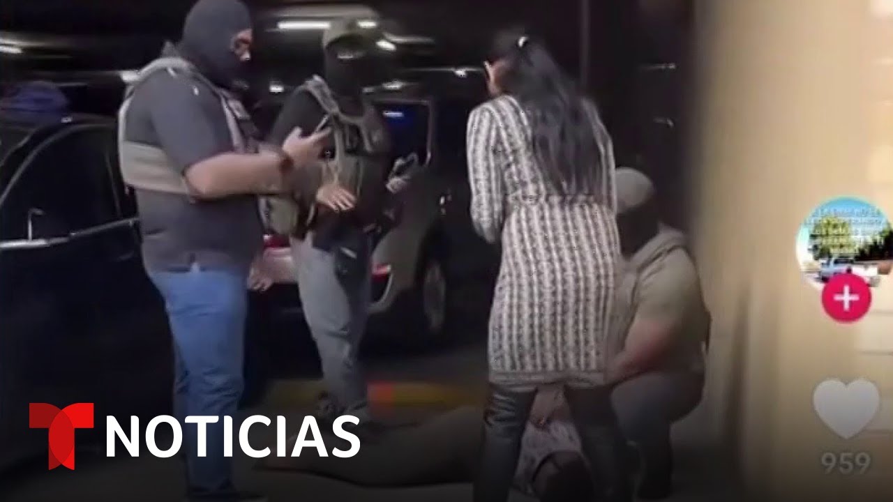 Graban el arresto a la fuerza de una inmigrante 'influencer' | Noticias Telemundo