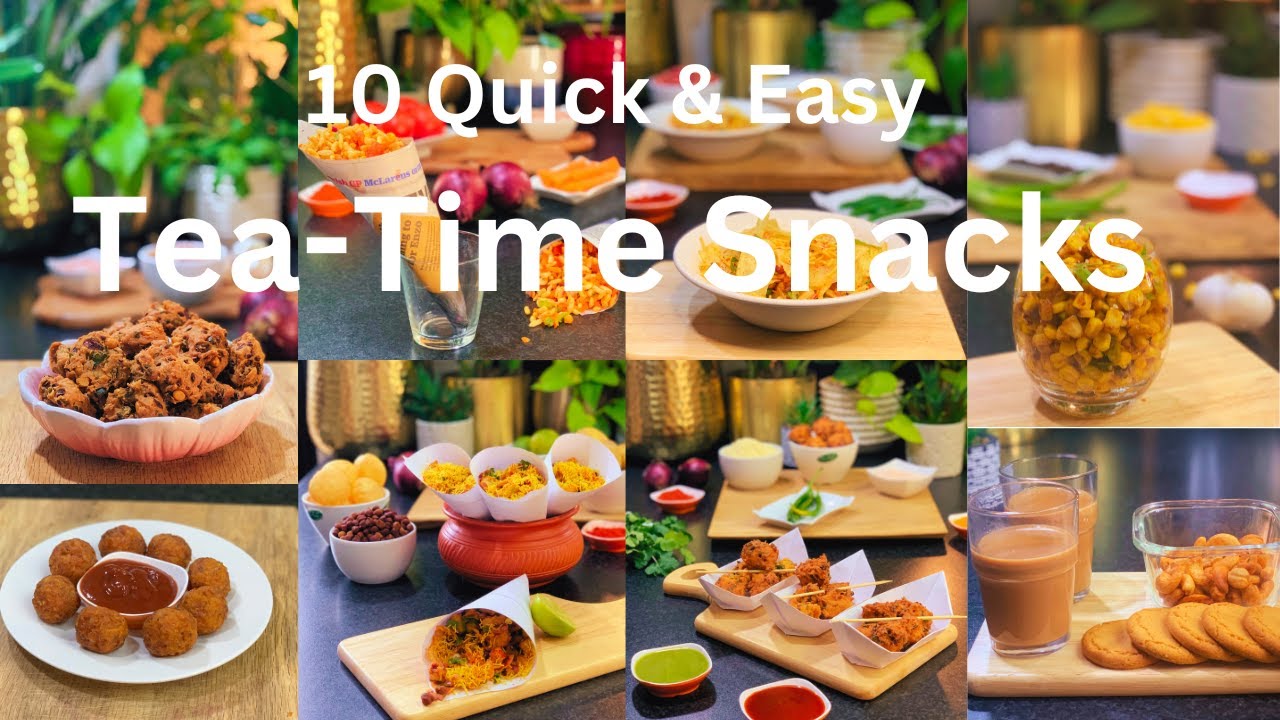 10 Quick & Easy Tea-Time Snacks | Crispy Tasty & Fast Recipes for Evening Hunger#indiaonmyplate@2024