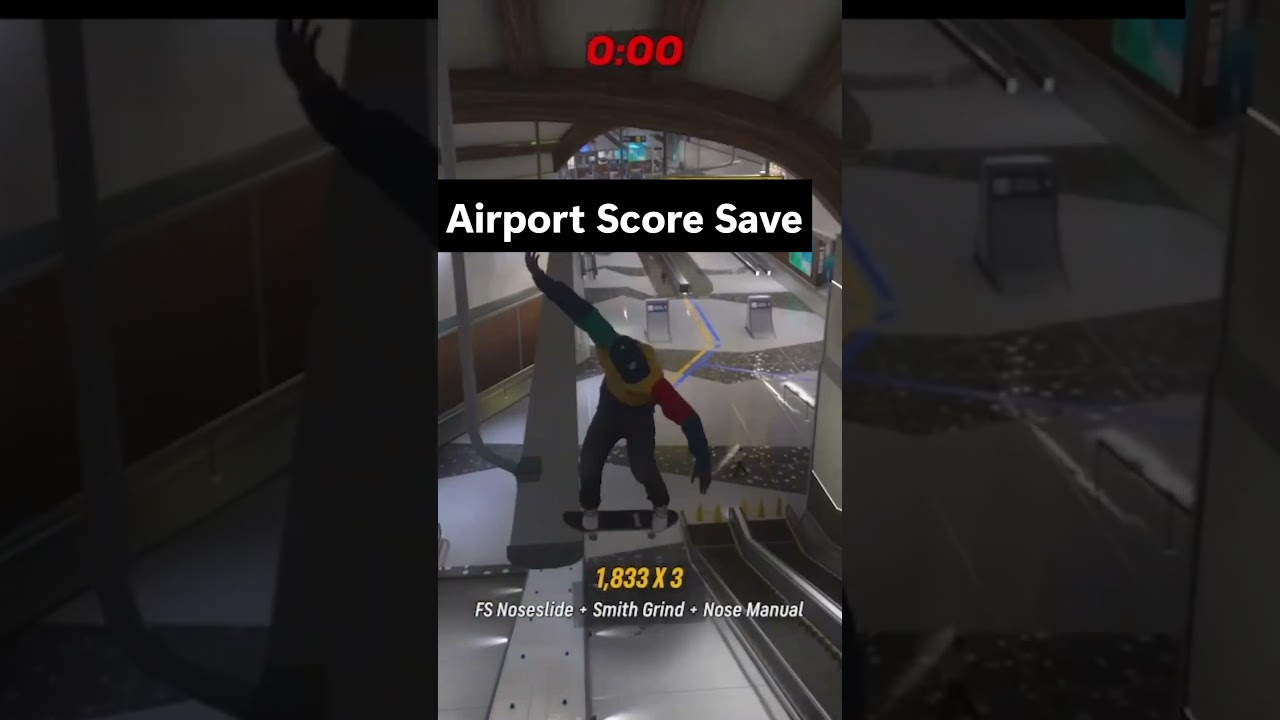 Airport Score Save #shorts #reels #gaming #mattyt #thps3 #thps3+4