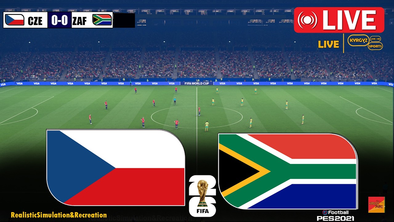 🔴LIVE : CZECH vs SOUTH AFRICA | eFootball PES 2021 Video Game Simulation PC