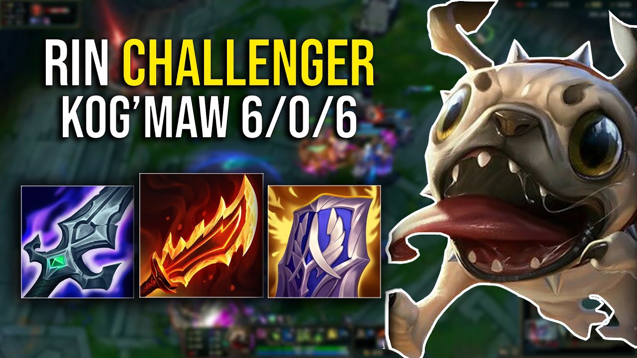 EUW Challenger Kog'Maw 6/0/6 vs Aphelios, Brokenblade, Vetheo [Full game]