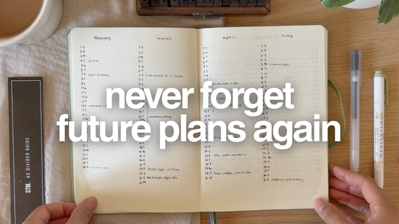Как использовать журнал будущих событий Bullet Journal (и почему он так полезен)