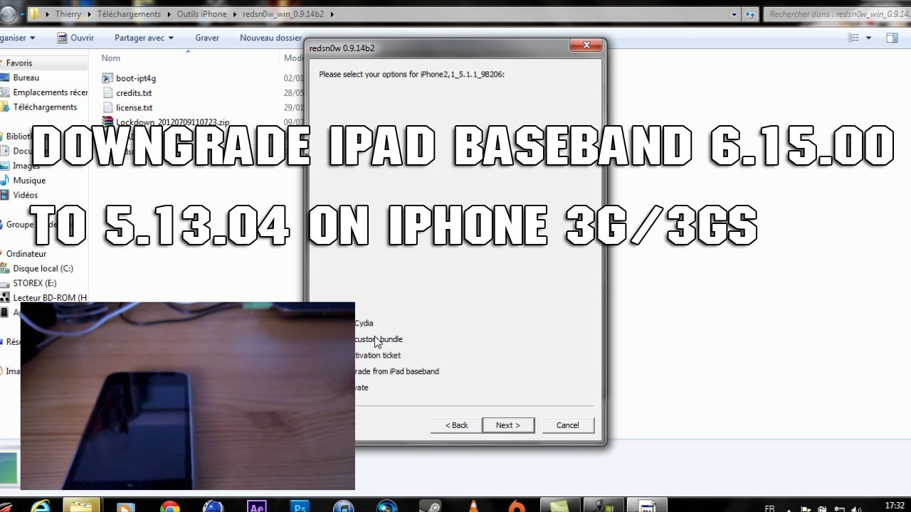 Downgrade baseband 6.15.00 vers 5.13.04 pour iPhone 3G/3GS #39