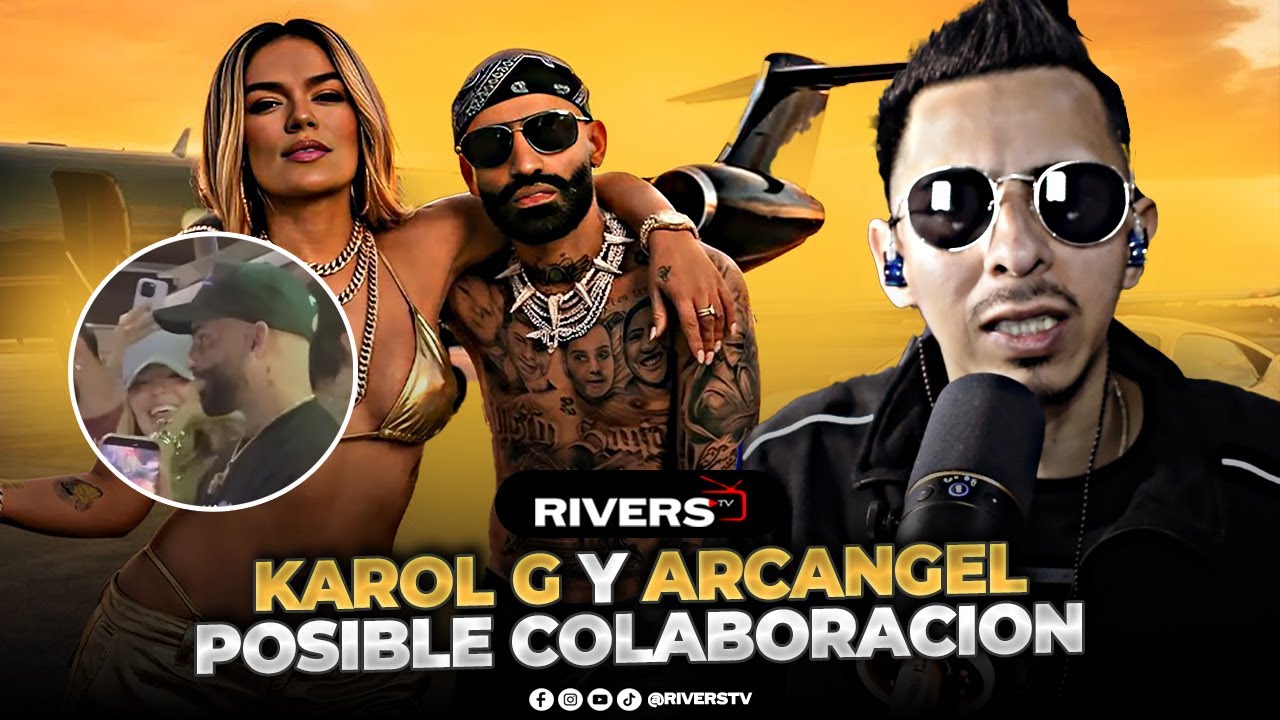 Karol G y Arcángel compartiendo en El Pedregal