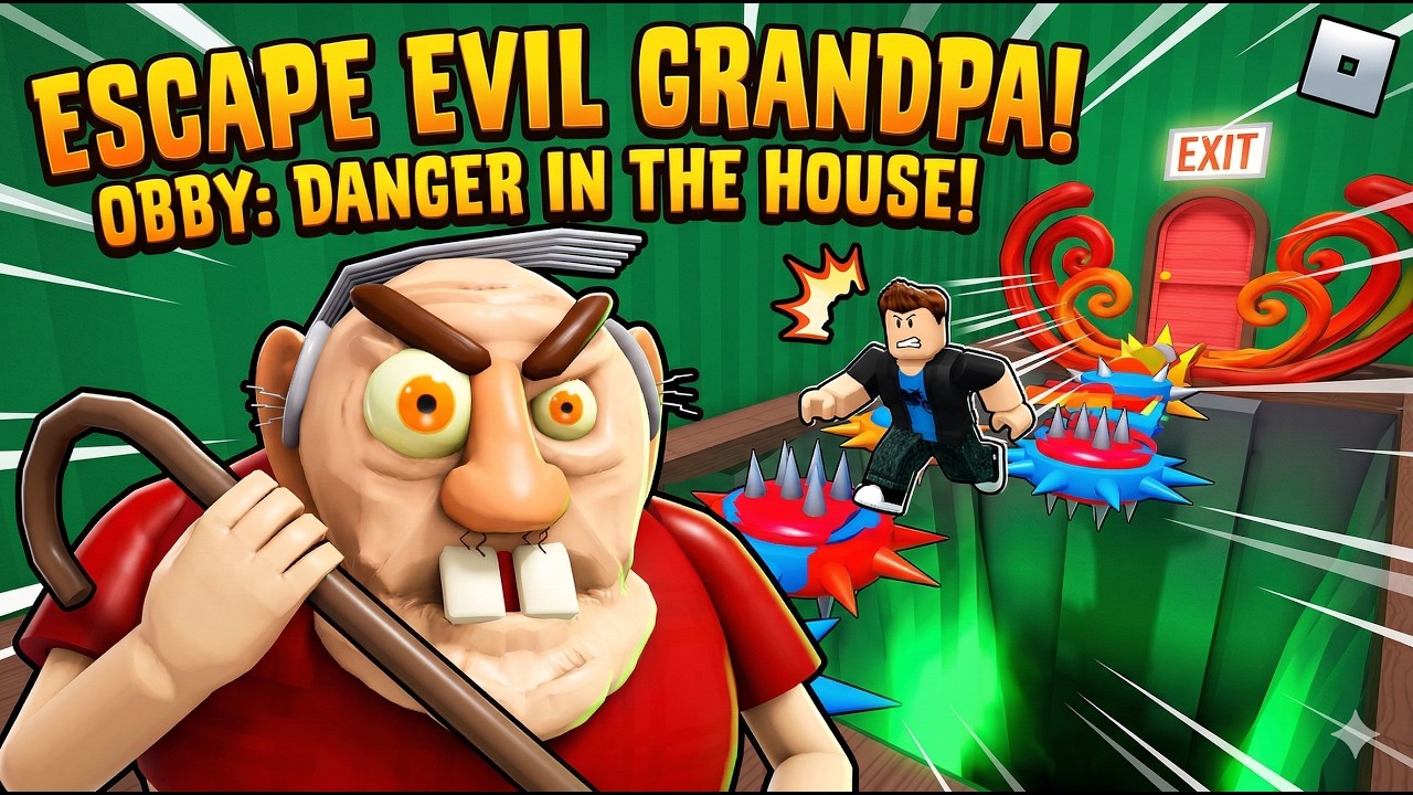 ESCAPE EVIL GRANDPA OBBY! | SPEED RUN!