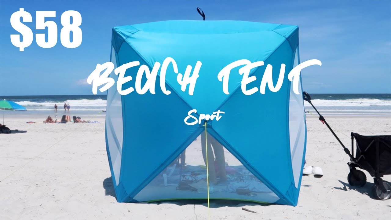 How to assemble and disassemble BEACH TENT OZARK Trail Pop Up Shelter Vlog