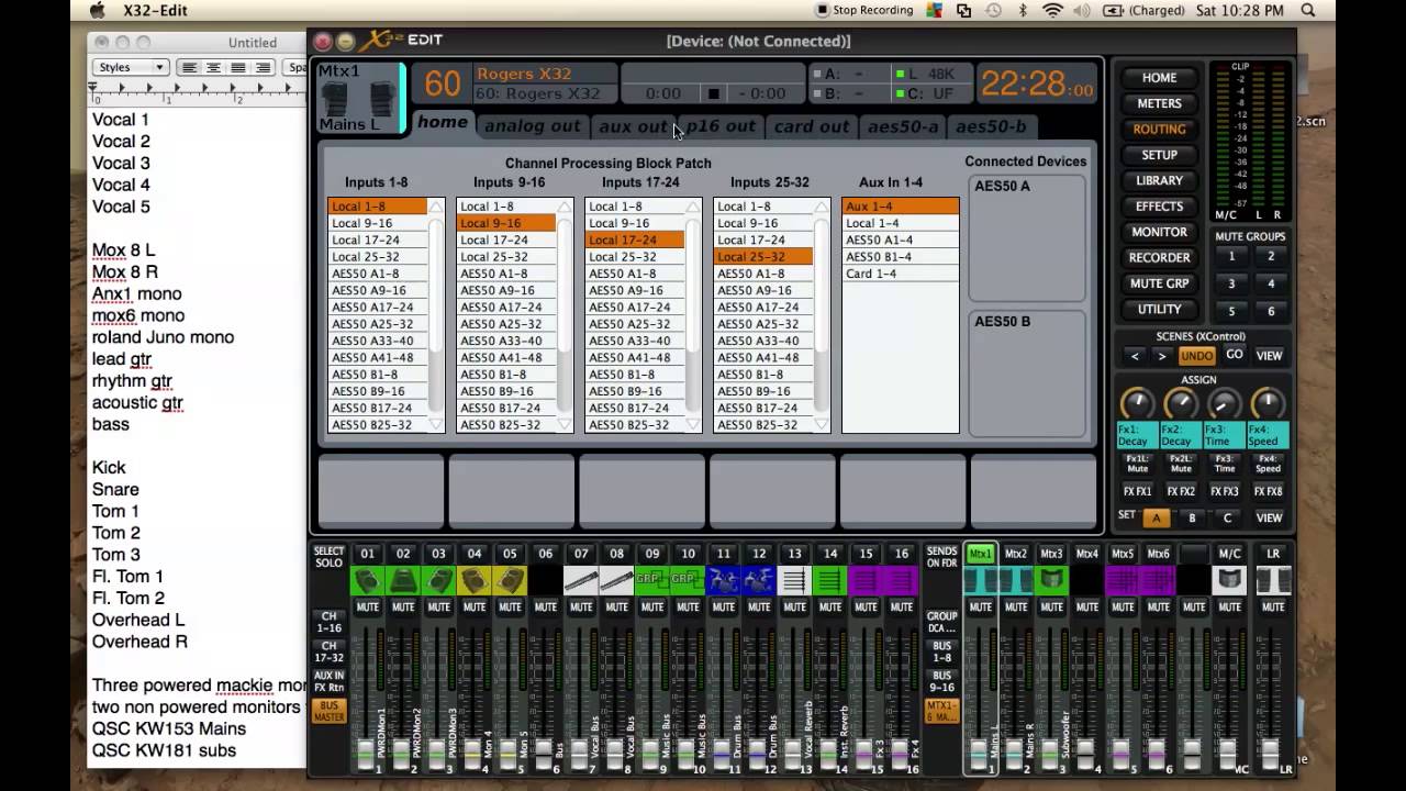 Behringer X32 - Board Setup Case Study - Jerry