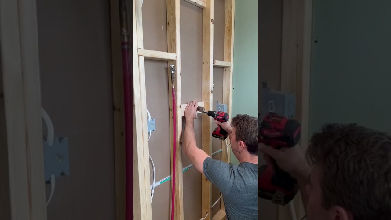 Installing a shower valve using 