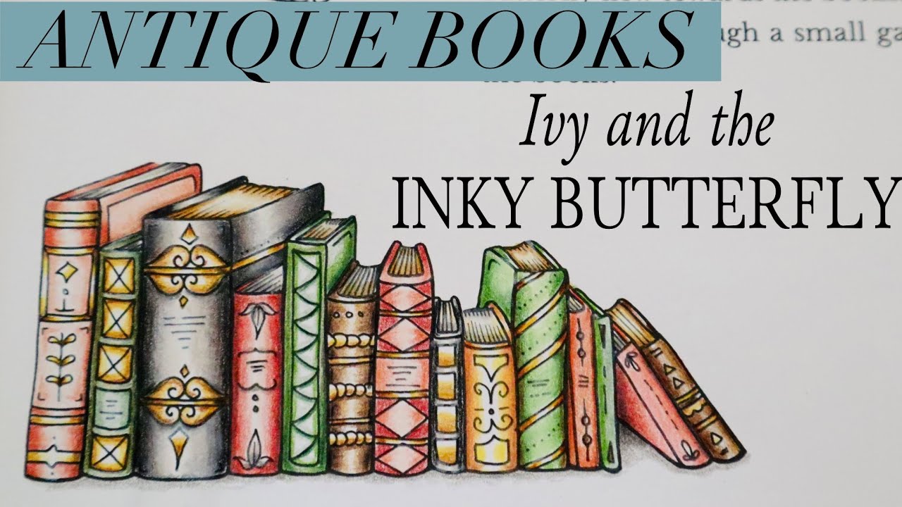 How to Colour ANTIQUE BOOKS in Ivy and the Inky Butterfly