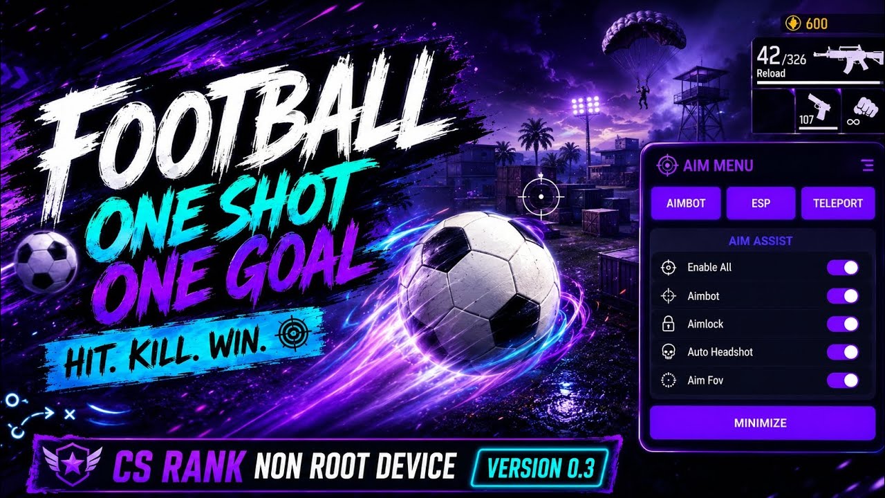 Free Fire Auto Eliminate Enemy - Football hit#hack 