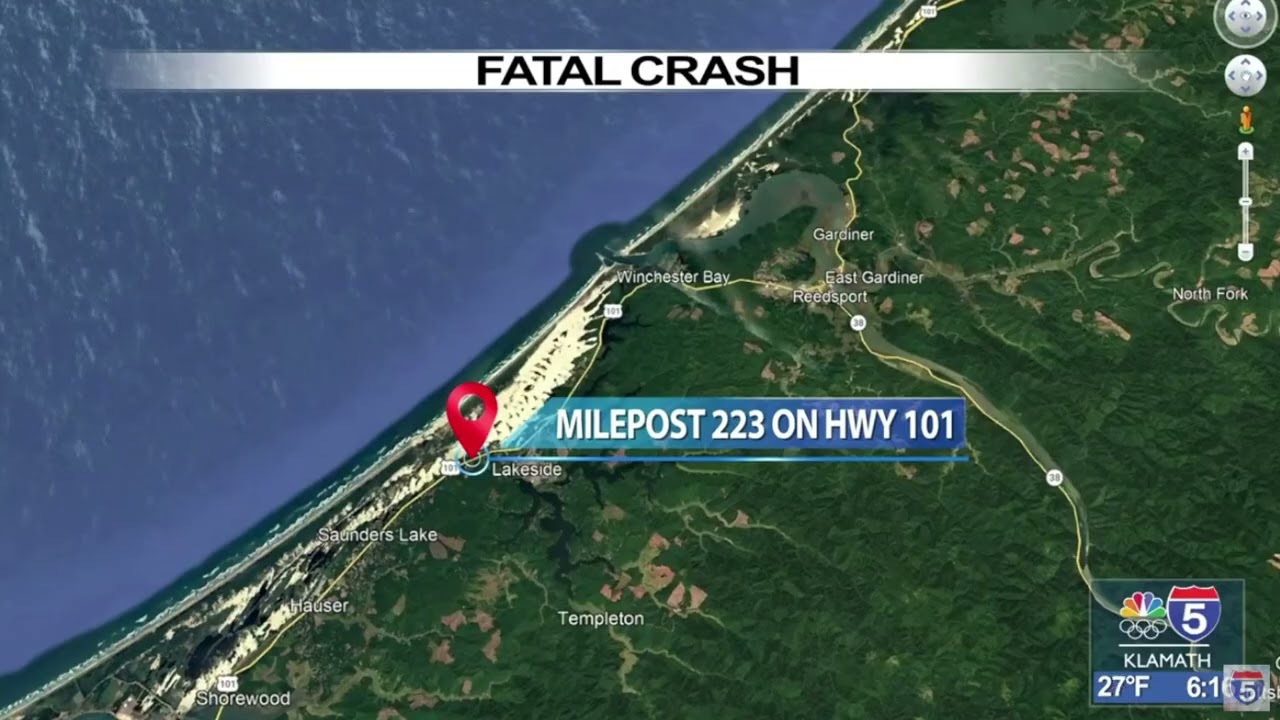Fatal crash on Hwy 101 near Lakeside