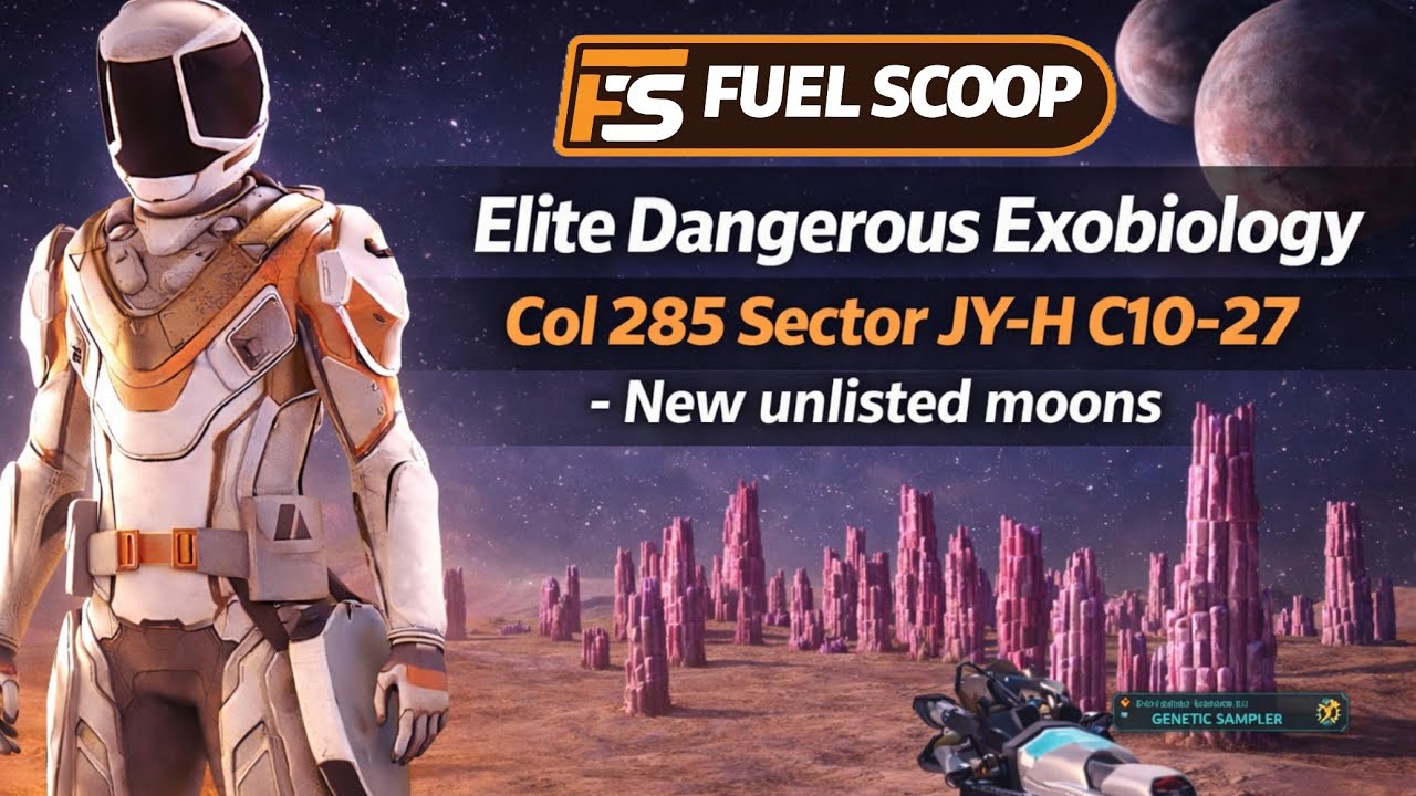 Elite Dangerous Exobiology - Col 285 Sector JY-H C10-27 - Several new unlisted moons!