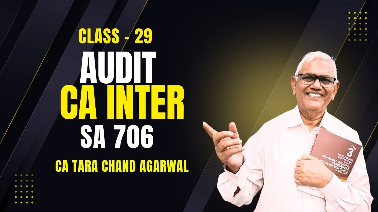 Audit CA Inter Class 29 | SA 706