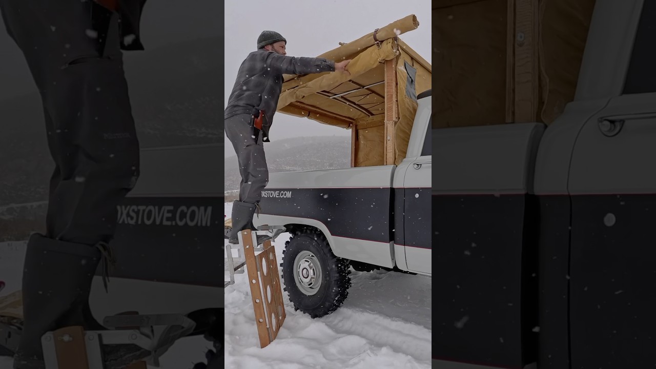 Hot Tent Classic Truck Camper Setup!