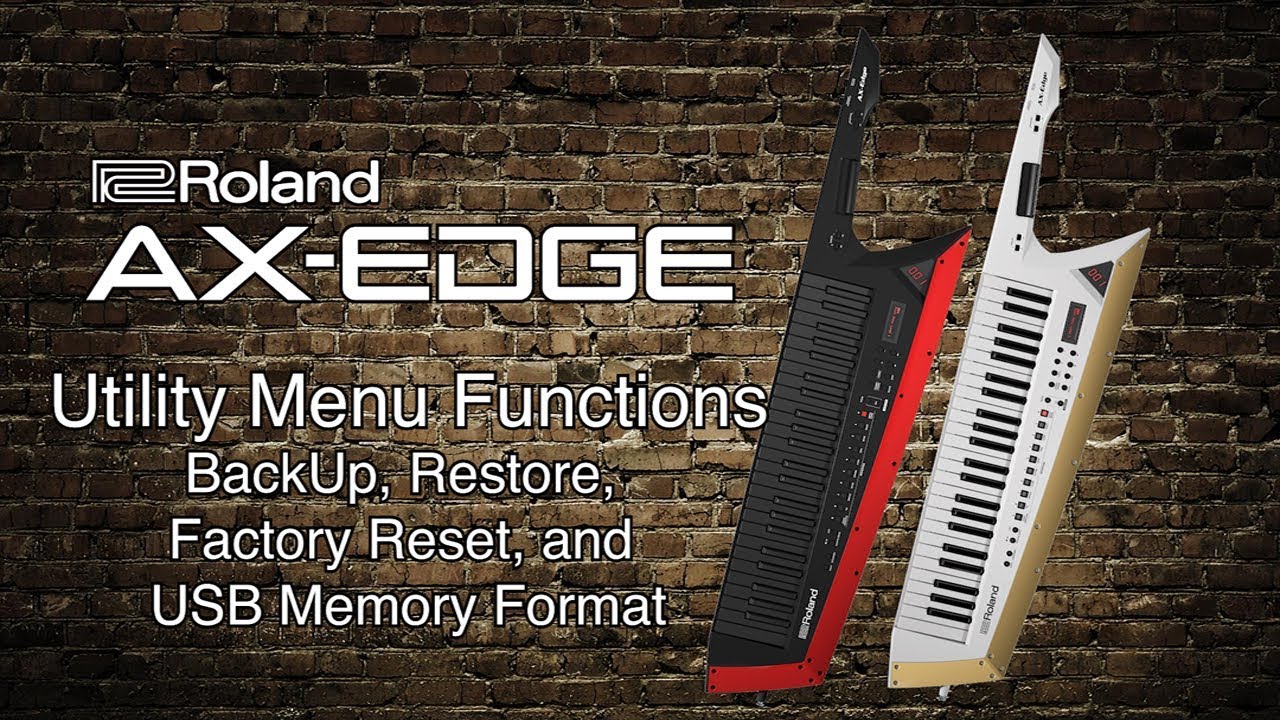 Roland AX-Egde - Utility Menu Functions