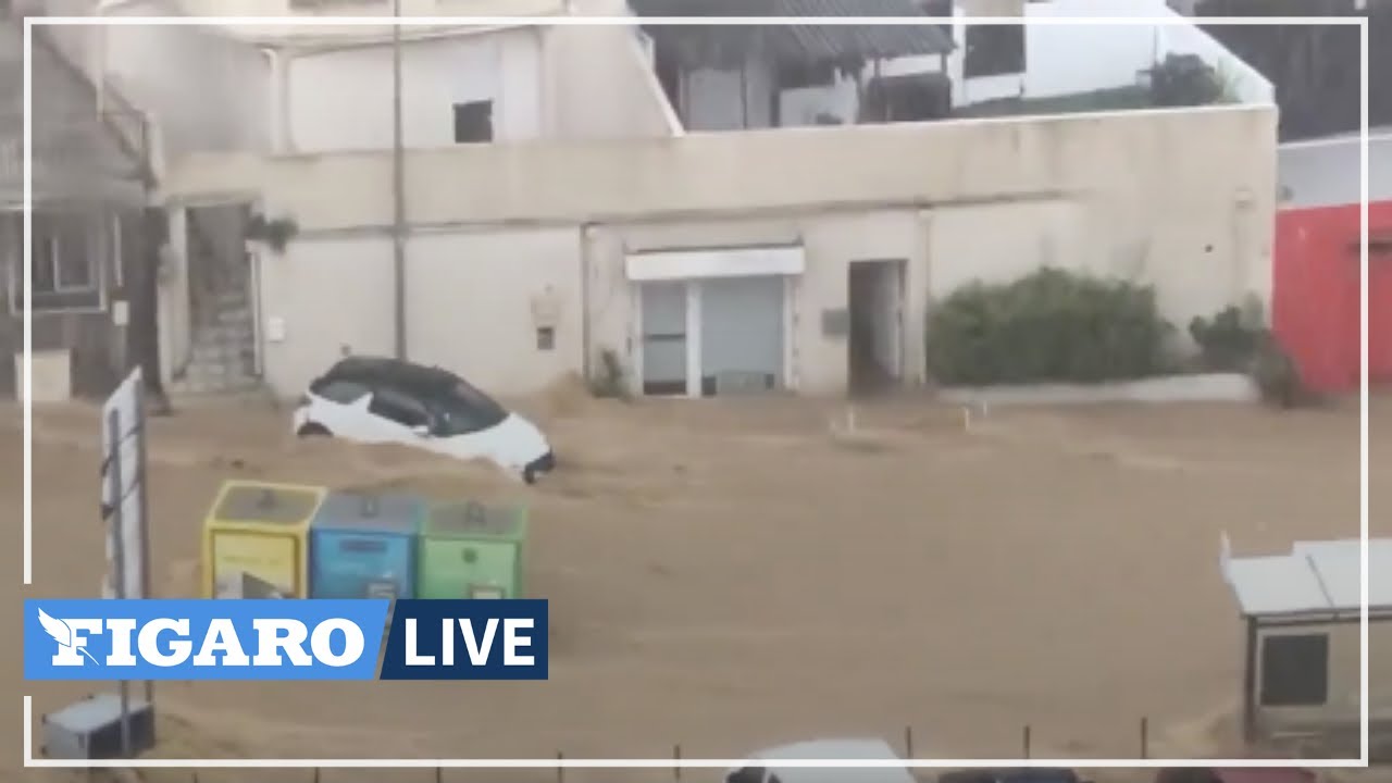 🔴 Des torrents de boue et des rues inondées à Ajaccio en Corse