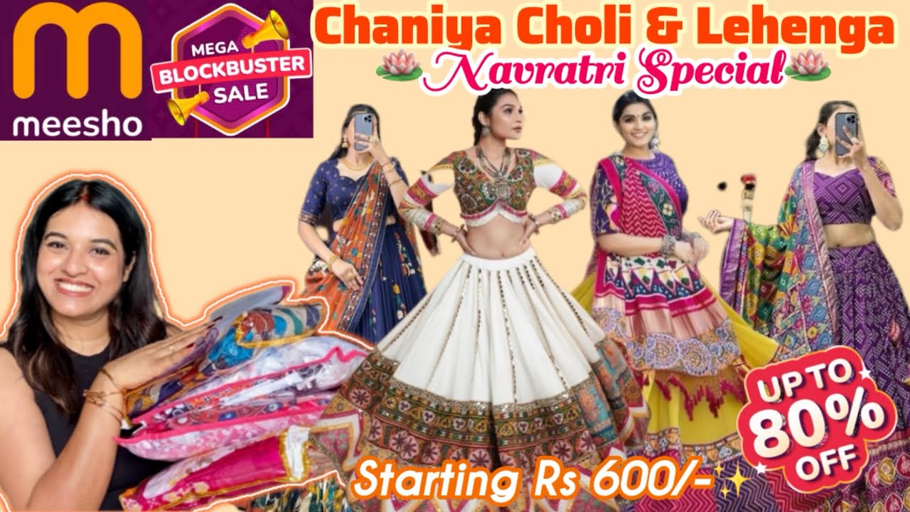 Meesho Lehenga & Chaniya Choli Haul 🪷✨| Navratri Special Collection💕| Stylingwithshivani #haul 