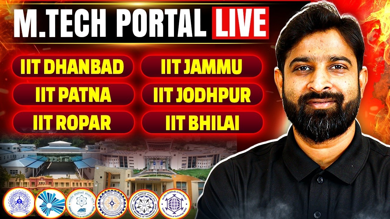 IIT M.Tech Admission 2026 Live 🔥 IIT Jammu, Ropar, Jodhpur, Dhanbad, Patna & Bhilai Apply Now