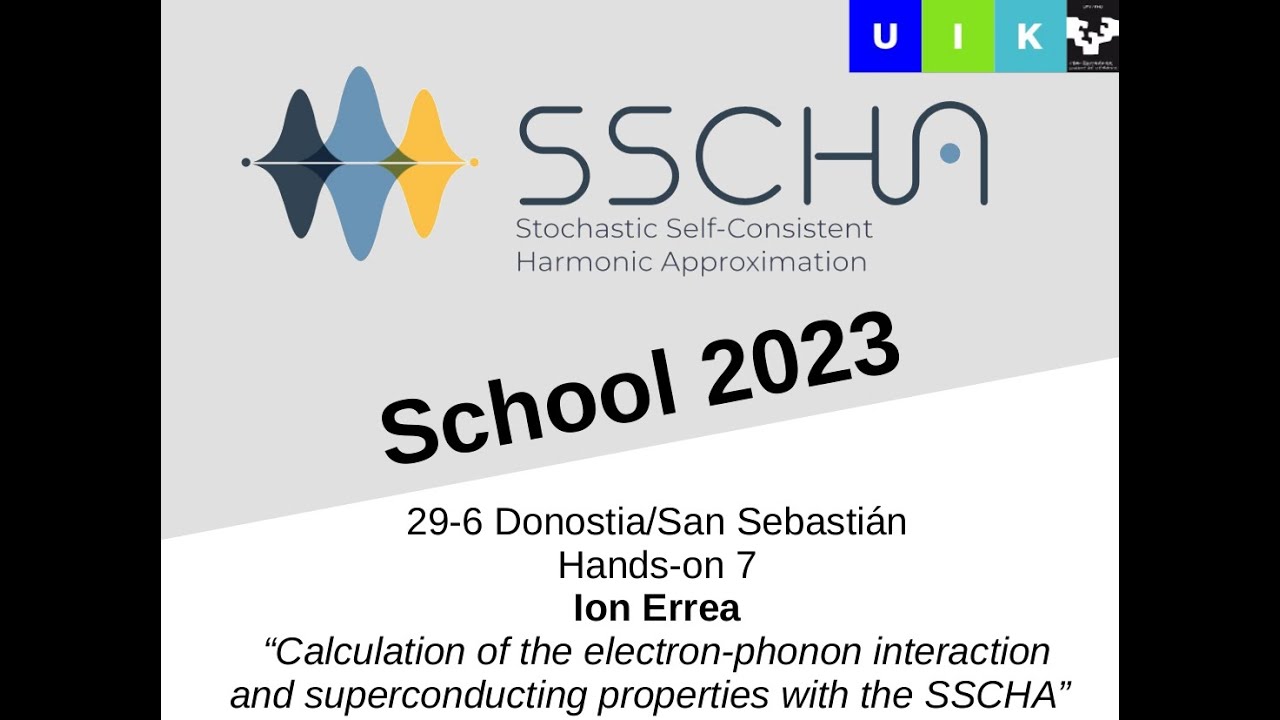 Hands-on-session7: Calculation of the electron-phonon interaction and superconducting properties