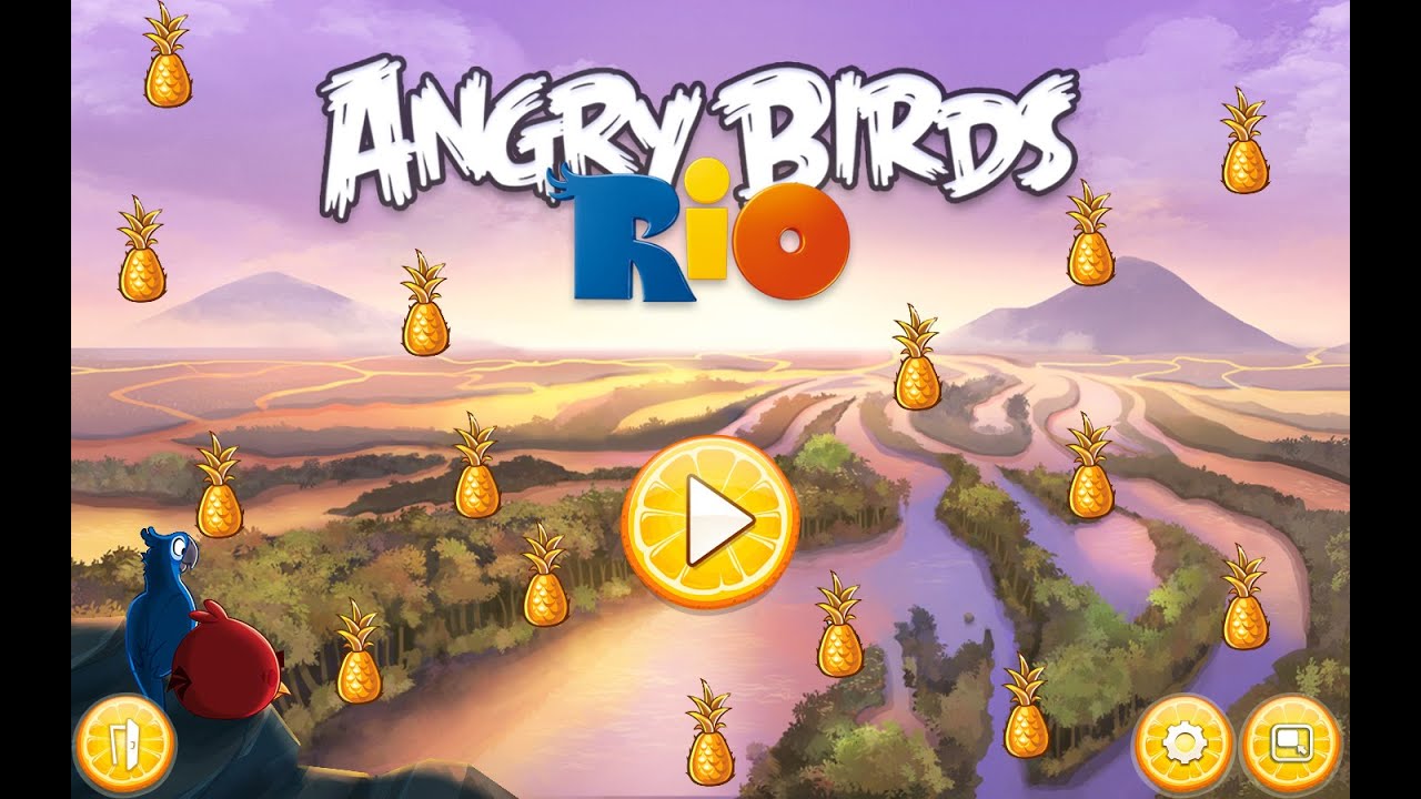 Angry Birds Rio | Как найти все 15 спрятанных золотых ананасов | Полная версия | FULL HD