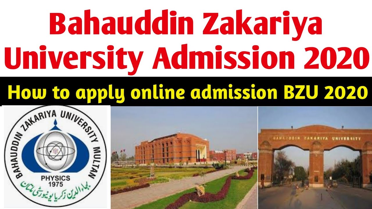 Bahauddin Zakariya University BZU Admission Open 2020 | BZU Admission Open 2020 @PakistanJobsExplore
