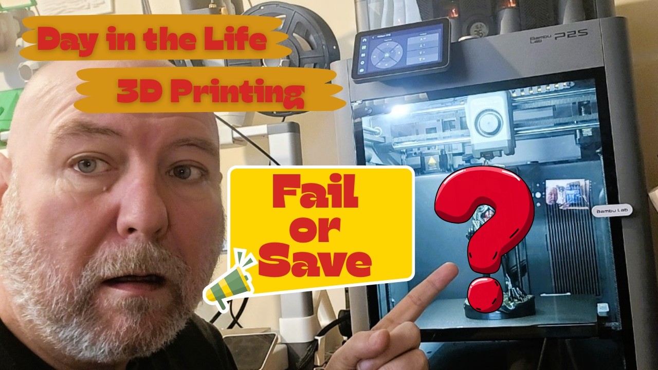 Day in the life - 3D print farm printing, techniques, fails, work update.