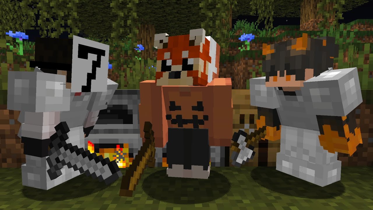 Minecraft Speedrunner VS 2 Hunters