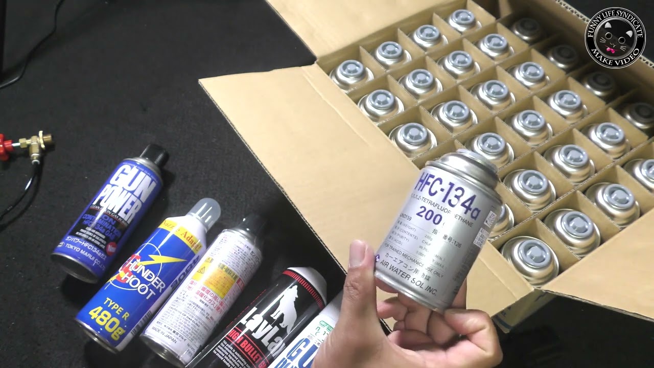 【トイガン・パワーソース雑談】カーエアコン用の冷媒もガスガン用のガスもHFC134aですな！