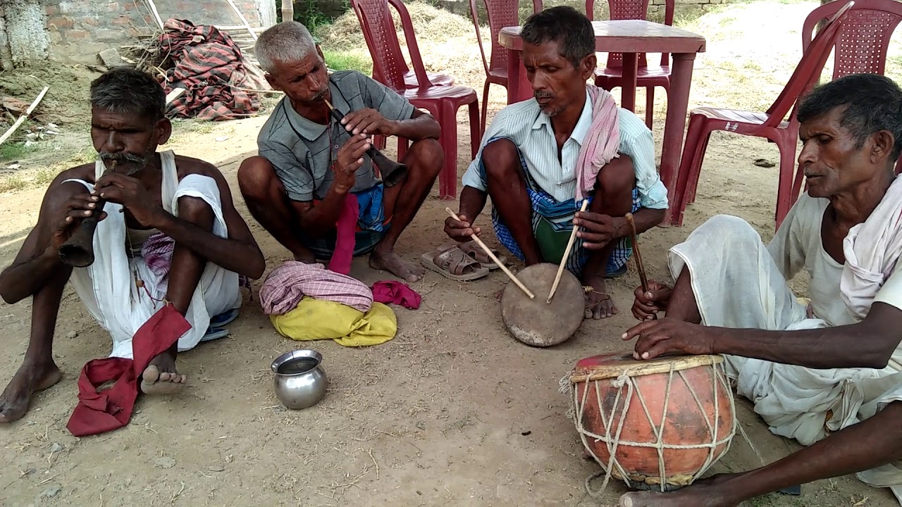 dhol pipahi ढोलक पीपही मिथिला के मंगल धुन (रशन चौकी)