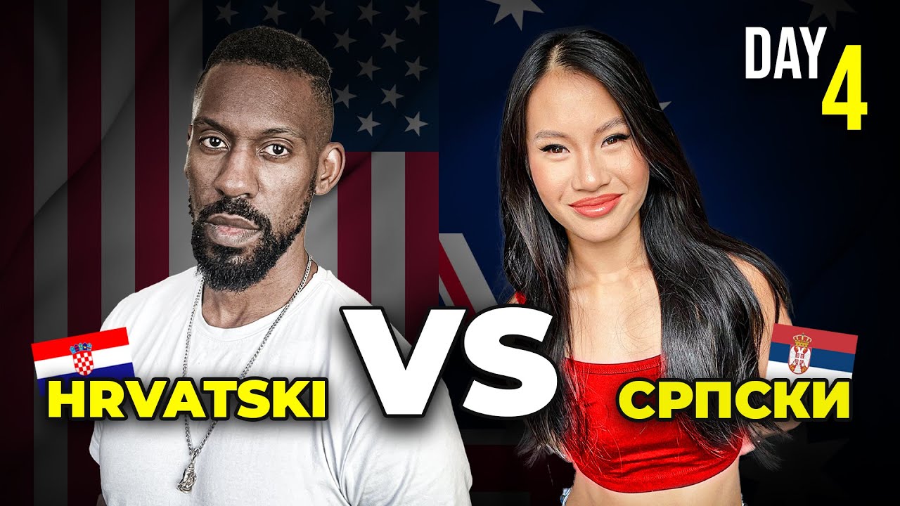 Croatia Vs Serbia - American Guy & Australian Girl Try to speak Serbo- Croatian