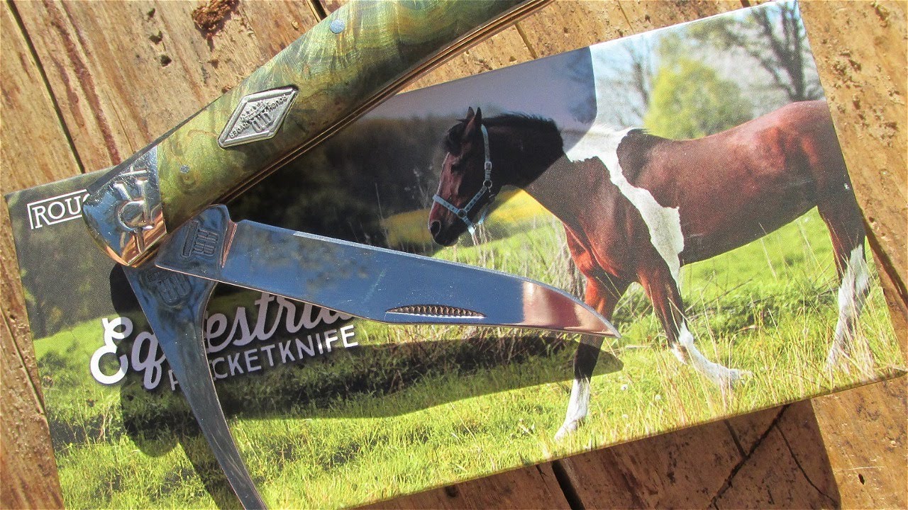 Rough Ryder ARTISANWOOD EQUESTRIANS TRAPPER FOLDING POCKET KNIFE RR1970