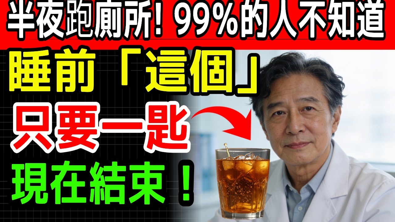 【權威/秘密】醫師私下才說的關鍵：腎臟要養好，少不了這「一湯匙」｜夜尿反覆的隱藏真相90%長輩都不知道！#頤養之年 #醫師 #夜尿 #睡覺
