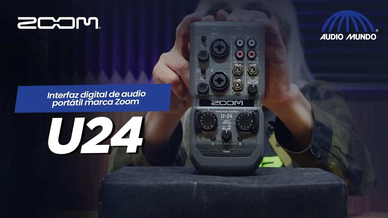 Interfaz digital de audio portátil marca Zoom modelo U24