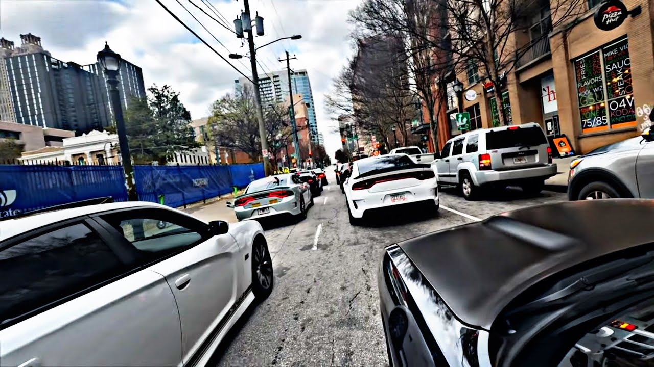 ILLEGAL MOPARS TERRORIZE STREETS OF ATLANTA (POV DRIVE)