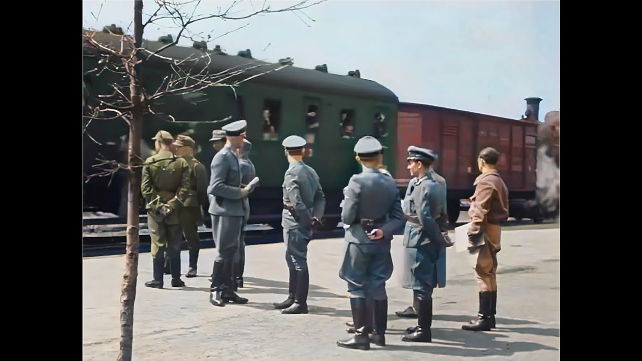 WWII, Deportation Kamp Westerbork in early 1943 in color! [AI enhanced & colorized]