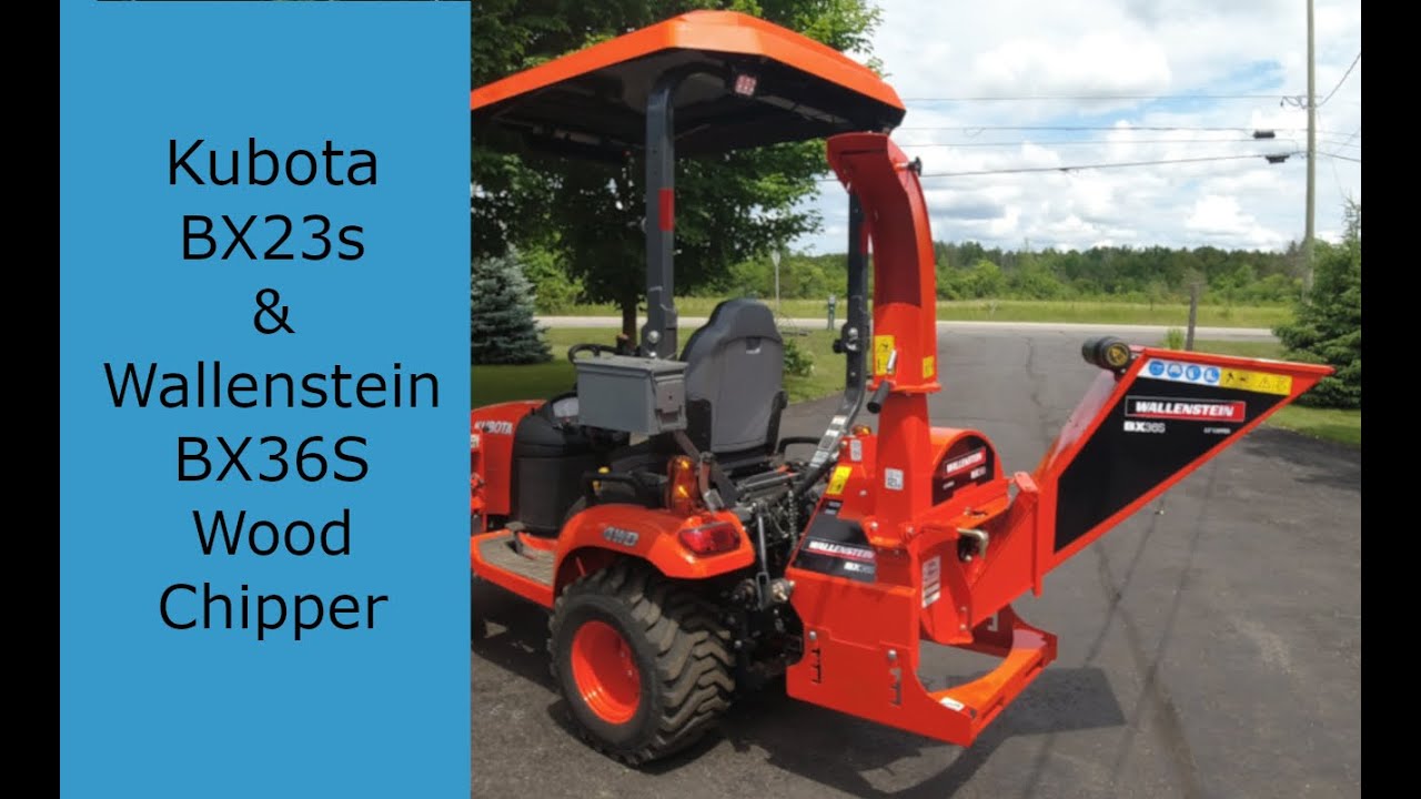 Wallenstein BX36S Wood Chipper revealed Kubota BX23s