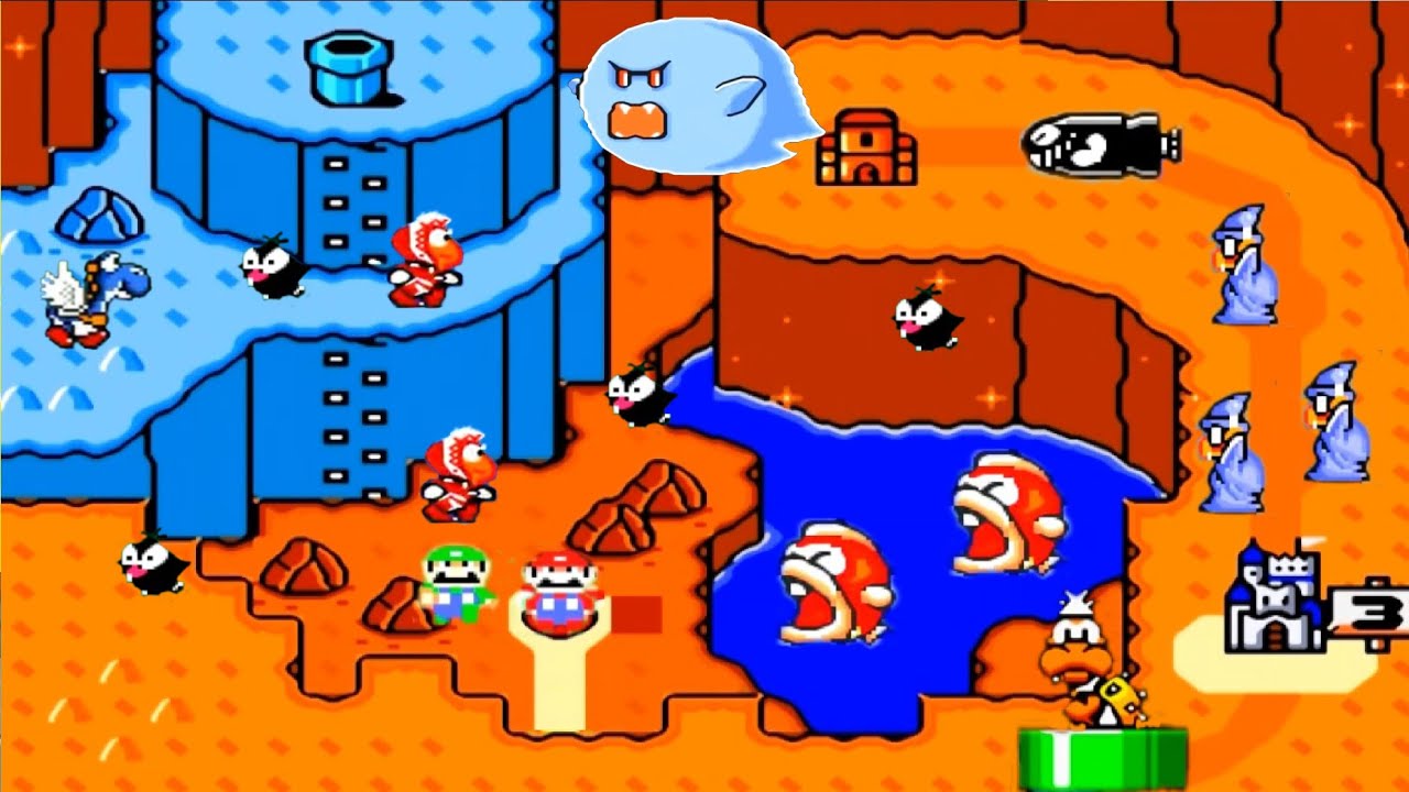 Super Mario World Remastered HD: World 3: Vanilla Dome