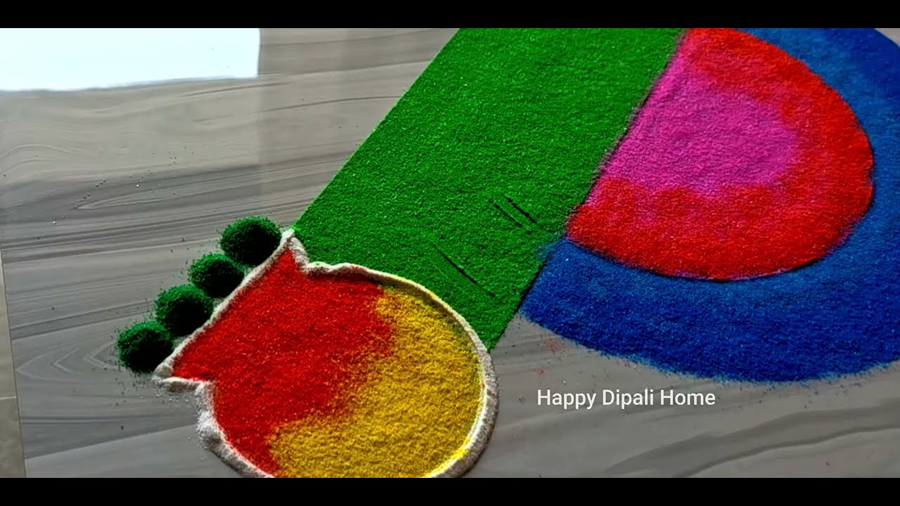 दिवाळी लक्ष्मी पुजन सोपी रांगोळी. Easy Diwali Luxmi pujan Rangoli. Luxmi Pujan Rangoli. Diwali 2025
