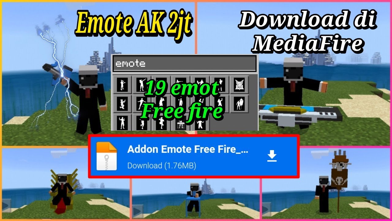 CARA DOWNLOAD ADDON EMOT FREE FIRE DI MINECRAFT - MINECRAFT ANDROID