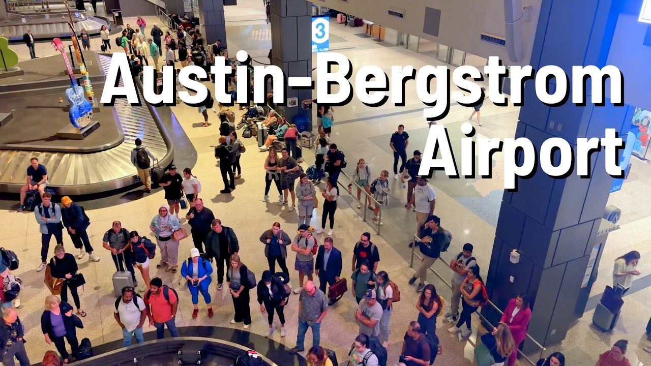 AUSTIN–BERGSTROM Airport AUS Gate to Uber 🇺🇸 Walk 4K 2024