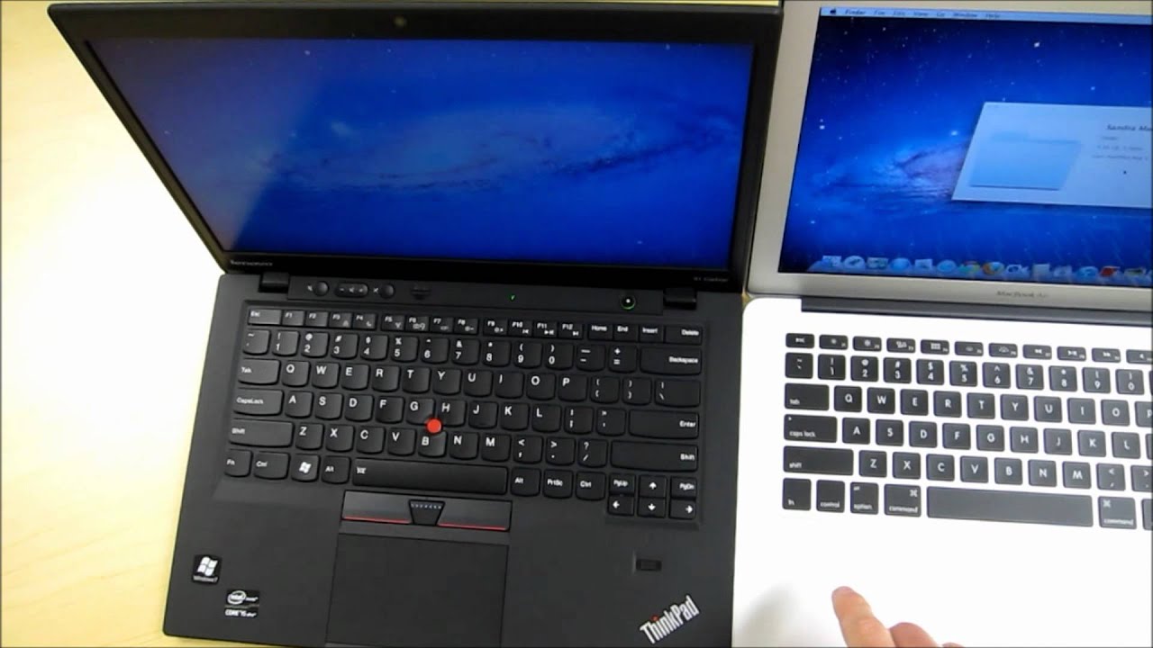 Lenovo ThinkPad X1 Carbon Vs. Apple MacBook Air 2012 Comparison