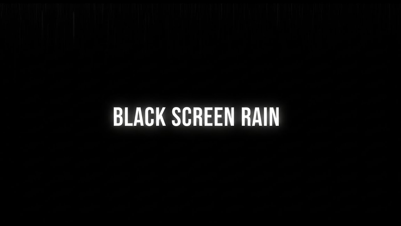 Minimal Black Screen Rain | ASMR Sleep